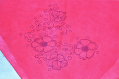 Coral Pansy Silk/Wool Scarf