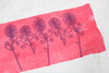 Coral Wire Flower Silk Scarf
