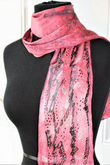 Hand Painted Garden Silk Sash