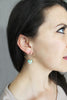 Gold and Aqua Star Earrings