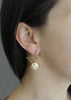 Gold and Tan Star Earrings