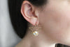 Gold and Tan Star Earrings