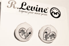 Paw and Heart Stud Earrings