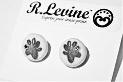 Paw Print Stud Earrings