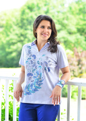 Peacock Paisley Golf Shirt