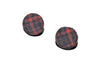Red Plaid Stud Earrings