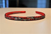 Red and Silver Tracks Painted Headband