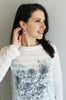 Silver Mist Star Earrings