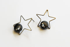 Silver Mist Star Earrings