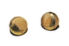 Tan and Gold Foil Stud Earrings
