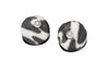 V Print Single Pearl Stud Earrings