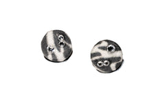 V Print Triple Crystal Stud Earrings