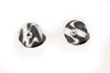 V Print Single Crystal Stud Earrings