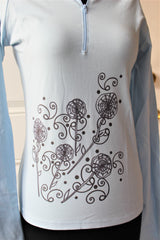 Wire Flower Ice Blue Hoodie