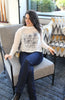Wire Flower Stripe Long Sleeve
